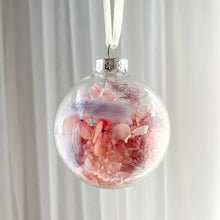 Load image into Gallery viewer, Individual Glass Everlasting Floral Bauble | Pink Purple
