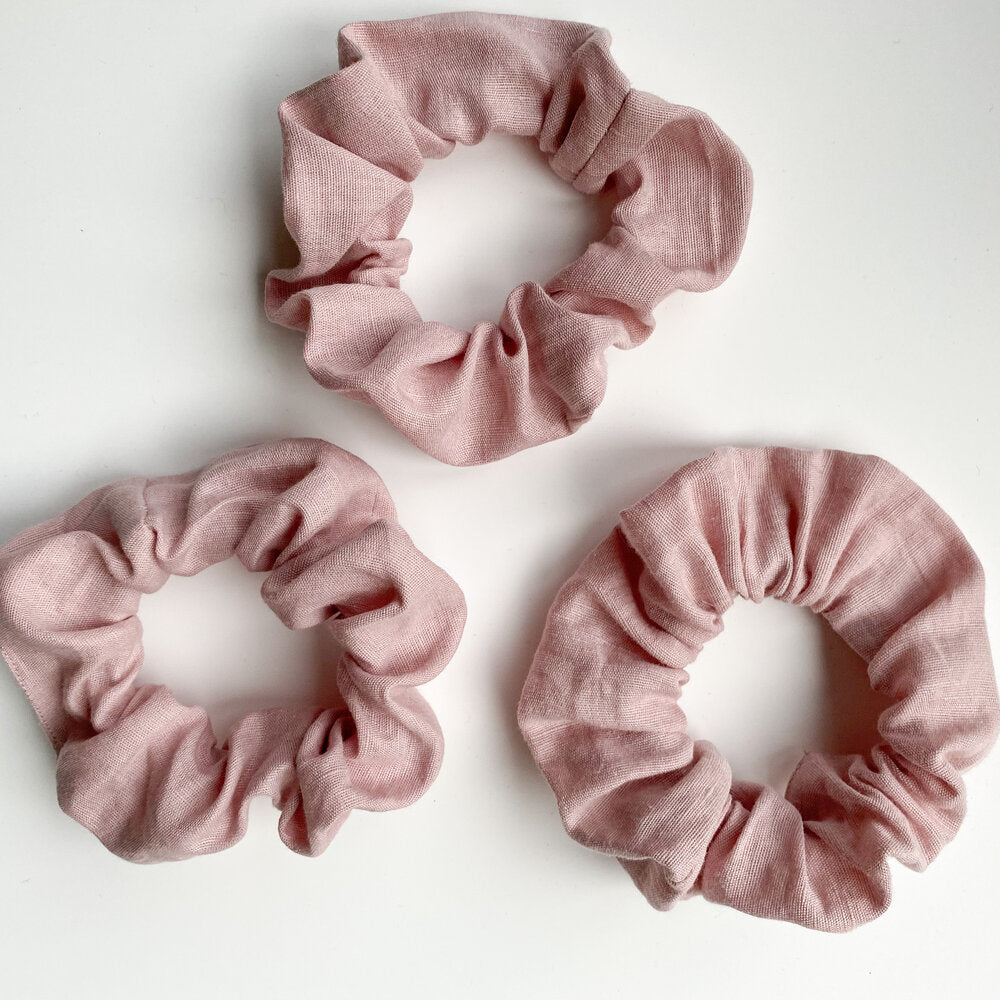 Scrunchie - Pink Linen